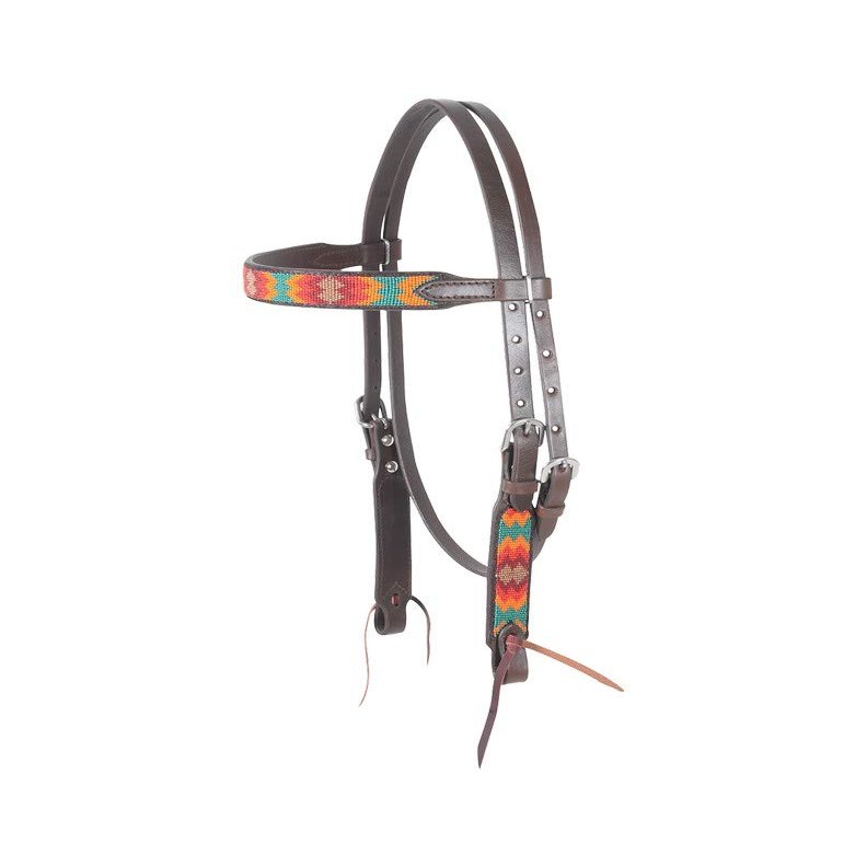 Cashel Beaded Stack Browband Headstall, Santa Fe