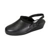 24 Hour Comfort Libby (1803) Women's Wide Width Cut Designed Upper Leather Slingback Clogs Black 6.5 view 1