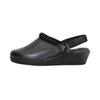 24 Hour Comfort Libby (1803) Women's Wide Width Cut Designed Upper Leather Slingback Clogs Black 6.5 view 3