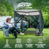 CLAM Pop Up Screen Tent, Outdoor Camping Gazebo Canopy, Traveler, 6' x 6', Gray view 3