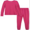 Rene Rofe Girls Thermal Set - 2 Piece Waffle Knit Thermal Top and Long Johns - Thermal Underwear for Girls, Size 3T, Fuchsia view 1