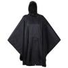 USGI Industries Military Style Poncho | Lightweight Tactical Multi Use Rip Stop Camouflage Rain Poncho | Perfect for Hiking, Hunting, Emergency Tent, Survival (Jet Black) view 1