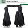 USGI Industries Military Style Poncho | Lightweight Tactical Multi Use Rip Stop Camouflage Rain Poncho | Perfect for Hiking, Hunting, Emergency Tent, Survival (Jet Black) view 2