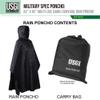 USGI Industries Military Style Poncho | Lightweight Tactical Multi Use Rip Stop Camouflage Rain Poncho | Perfect for Hiking, Hunting, Emergency Tent, Survival (Jet Black) view 3