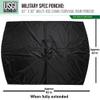 USGI Industries Military Style Poncho | Lightweight Tactical Multi Use Rip Stop Camouflage Rain Poncho | Perfect for Hiking, Hunting, Emergency Tent, Survival (Jet Black) view 4
