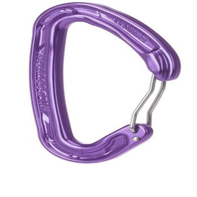 Wild Country Helium 3.0 Rock Climbing Carabiner - Large Wiregate, Lightweight Aluminum Carabiner - Purple - One Size