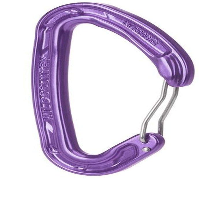 Wild Country Helium 3.0 Rock Climbing Carabiner - Large Wiregate, Lightweight Aluminum Carabiner - Purple - One Size