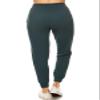 Leggings Depot Womens Relaxed fit Jogger Pants - Track Cuff Sweatpants with Pockets, Forest Teal, 1X view 3
