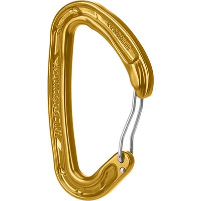 Wild Country Helium 3.0 Rock Climbing Carabiner - Large Wiregate, Lightweight Aluminum Carabiner - Gold - One Size