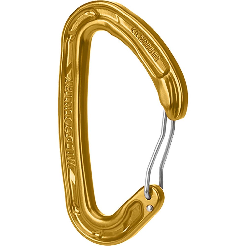 Wild Country Helium 3.0 Rock Climbing Carabiner - Large Wiregate, Lightweight Aluminum Carabiner - Gold - One Size
