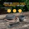UCO 6-Piece Camping Mess Kit with Bowl, Plate, Collapsible Cup, and Switch Camping Spork view 2