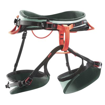Wild Country Session Womens Rock Climbing Harness - Adjustable Harness for Sport & Trad Climbing - Aquifer/Orange - Medium