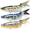 TRUSCEND Fishing Lures for Bass, Multi Jointed Segmented Swimbaits, Slow Sinking Swim Baits Bass Lures Freshwater Swimming Lure for Crappie Trout Walleye Pike, Saltwater Fishing Gear Lure Kit view 1