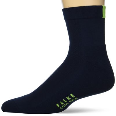FALKE Unisex Cool Kick Short Socks, Breathable, Cooling Effect, Polyester, Quarter Length, Casual Everyday Stockings, Blue (Marine 6120), 5-6, 1 Pair