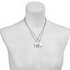 LUX ACCESSORIES Silver Tone Puzzle Pieces Set of 2 Broken Heart Pieces Pendant Chain Necklace view 4
