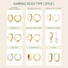 14K Gold Plated Sterling Silver Enamel Color Huggie Hoop Earrings for Women  Fancy Green Enamel view 2