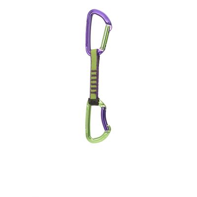 Wild Country Session Rock Climbing Quickdraw - Durable Quickdraw with Lightweight Aluminum Carabiners - Purple/Green - 12 cm