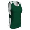 Champro Women's Standard Crossover Reversible Basketball Jersey, Forest Green, White, 2X-Large view 1