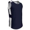 Champro Women's Standard Crossover Reversible Basketball Jersey, Navy, White, Large view 1