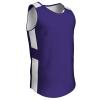 Champro Women's Standard Crossover Reversible Basketball Jersey, Purple, White, Medium view 1