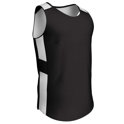 Champro Crossover Reversible Basketball Jersey, Youth Large, Black, White