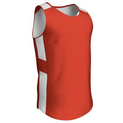 Champro Women's Standard Crossover Reversible Basketball Jersey, Orange, White, Large
