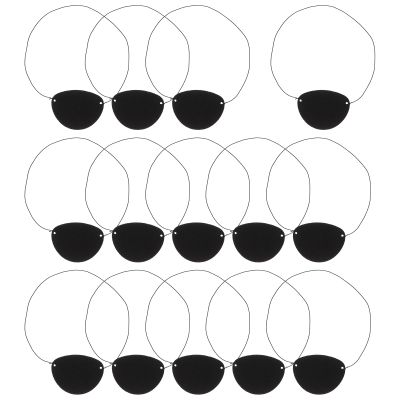 Healifty Pirate Eye Patch Felt Single Eye Mask Amblyopia Strabismus Blindfold for Pirate Themed Party Cosplay Costume Favor Stocking Stuffers Black