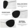 Healifty Pirate Eye Patch Felt Single Eye Mask Amblyopia Strabismus Blindfold for Pirate Themed Party Cosplay Costume Favor Stocking Stuffers Black view 3