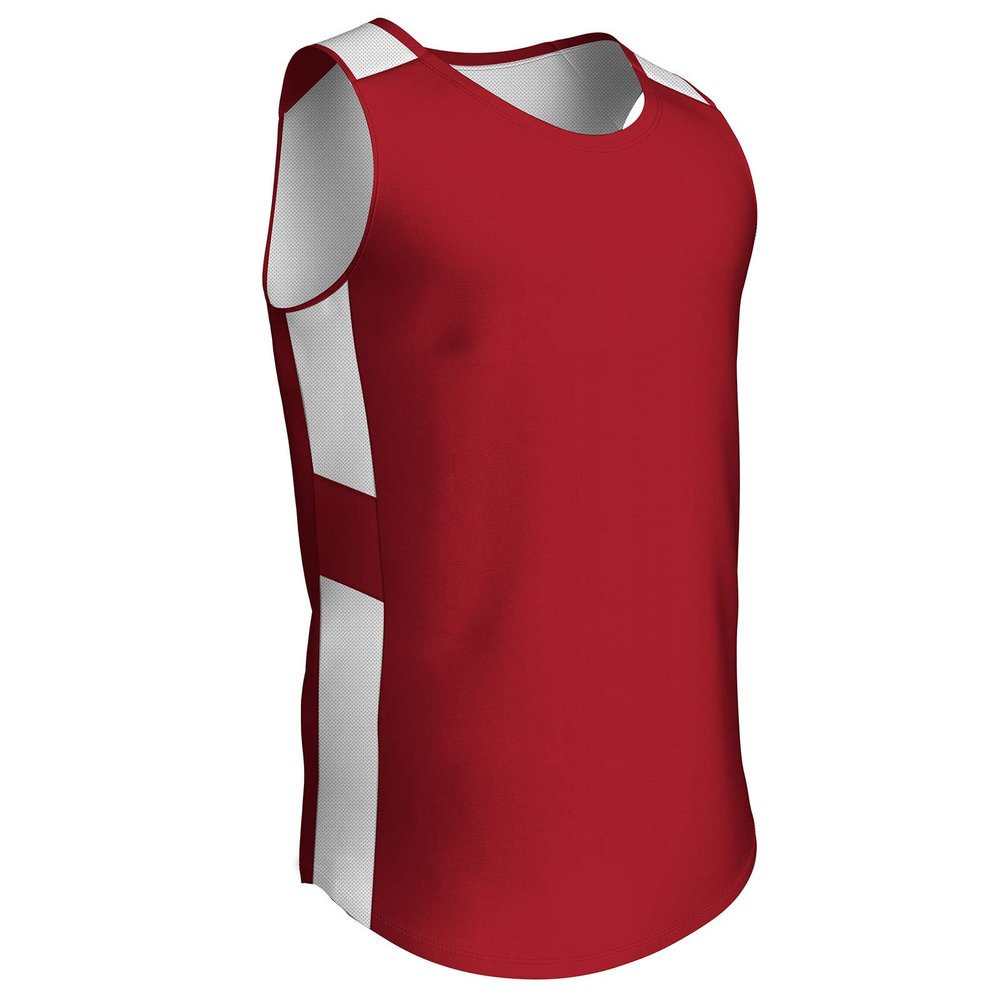 Champro Crossover Reversible Basketball Jersey, Women's Medium, Scarlet, White