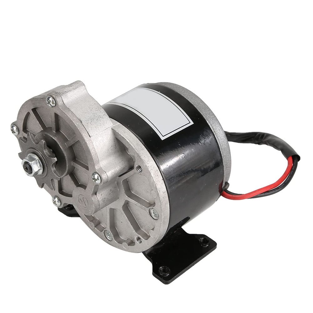 Electric Brush Geared Motor 12V 250W Gear Reduction Electric Motor with 9 Tooth Sprocket Brushed DC Motors Reductor for E-Bike Scooter