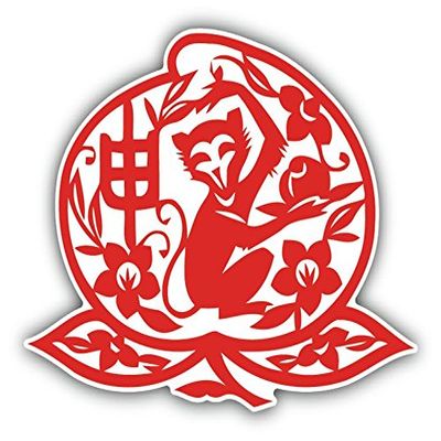 Monkey Chinese Zodiac Sign Sticker Decal Design