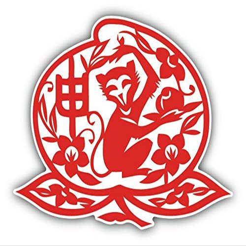 Monkey Chinese Zodiac Sign Sticker Decal Design