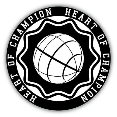 Zirni Heart of Champion Basketball Ball Sport Badge Sticker Decal Design