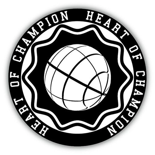 Zirni Heart of Champion Basketball Ball Sport Badge Sticker Decal Design