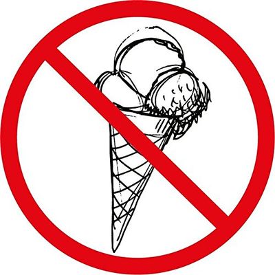 Ban Stop Attention Sign No Icecream Sticker Decal Design