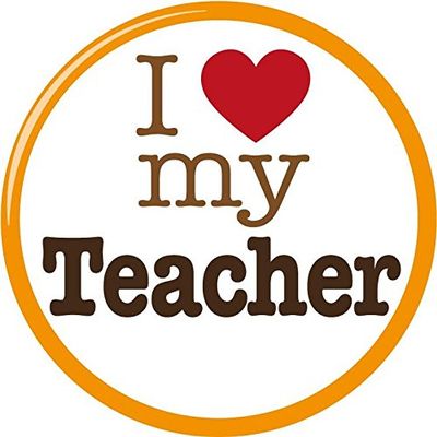 Zirni I Love My Teacher Slogan Sticker Decal Design
