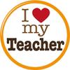 Zirni I Love My Teacher Slogan Sticker Decal Design
