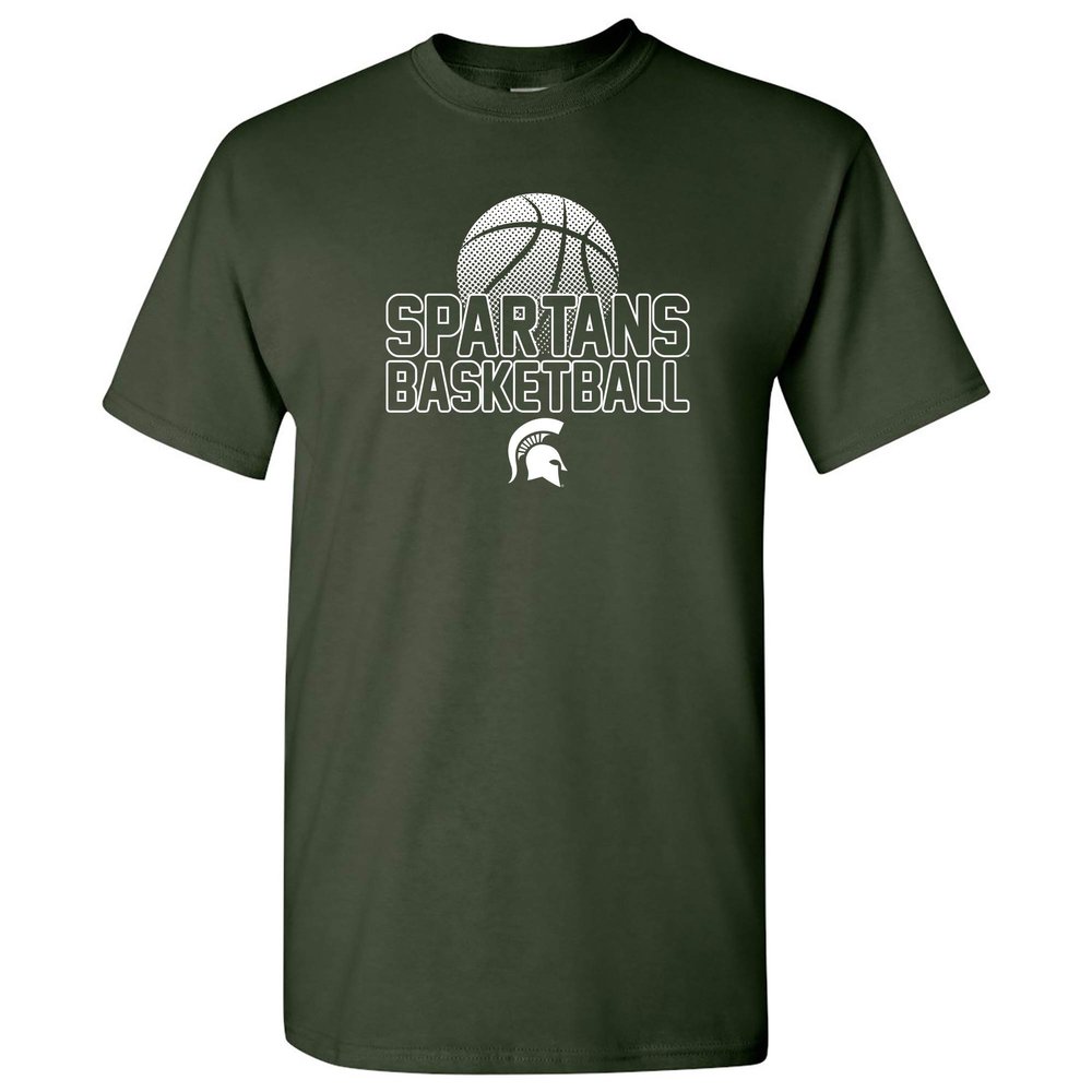 UGP Campus Apparel AS1237 - Michigan State Spartans Basketball Flux T-Shirt - 2X-Large - Forest