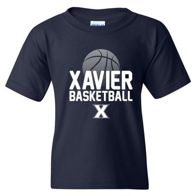 YS1237 - Xavier Musketeers Basketball Flux Youth T-Shirt - X-Large - Navy