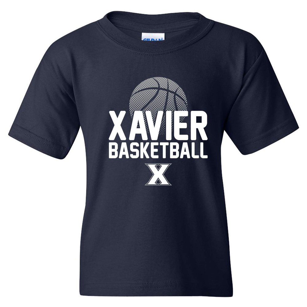 YS1237 - Xavier Musketeers Basketball Flux Youth T-Shirt - X-Large - Navy