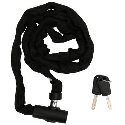 Keenso Chain Lock, 1.2m Anti-Theft Chain Lock with Key, Black, Portable, Heavy Duty, for Bike, Motorcycle, Electric Scooter