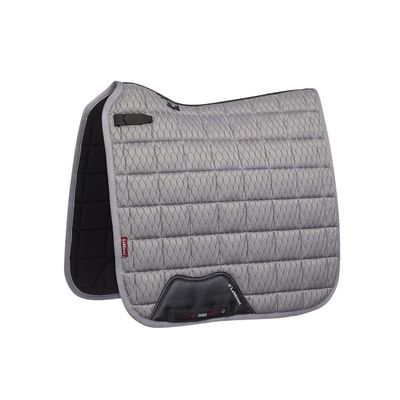 LeMieux Dressage Carbon Mesh Square Saddle Pad - English Saddle Pads for Horses - Equestrian Riding Equipment and Accessories (Grey - Large)