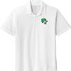 St Patricks Day Lucky Irish Mouse Tri Blend Polo, White XL view 1