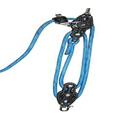 Nautos 95303-00 R| 4:1 Mainsheet System Set - Plain line Blocks- 45mm sheave. Rope Included.