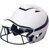 CHAMPRO womens Rise Pro Fastpitch HX Softball Batting Helmet with Facemask, White, Navy, Medium US view 1
