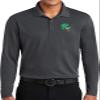 St Patricks Day Lucky Irish Mouse Long Sleeve Polo, Graphite 3XL view 1