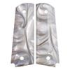 1911 Grips for Kimber, Colt, Rock Island, Springfield, Taurus, High Polished Synthetic Pearl, Full Size + Gold Screws Included view 1