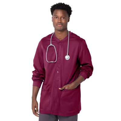 Landau ProFlex Tailored Fit Stretch 3-Pocket Warm-Up Scrub Jacket for Men 3170
