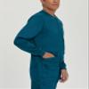 Landau ProFlex Tailored Fit Stretch 3-Pocket Warm-Up Scrub Jacket for Men 3170 Caribbean XLG view 3