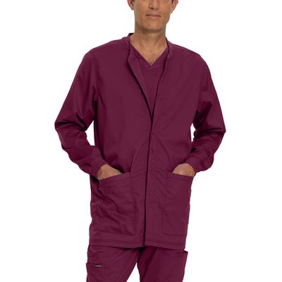 Landau ProFlex Tailored Fit Stretch 3-Pocket Warm-Up Scrub Jacket for Men 3170